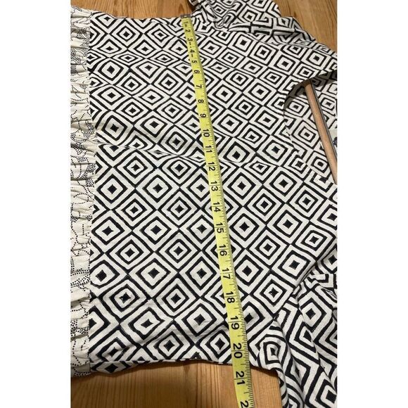 Women's CATALOG CLASSICS Black White Floral Patchwork BOHO Dress Size S/M - Picture 7 of 9